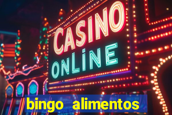 bingo alimentos para imprimir